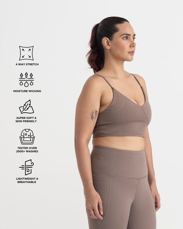 Zen Padded Sports Bra - V Neck