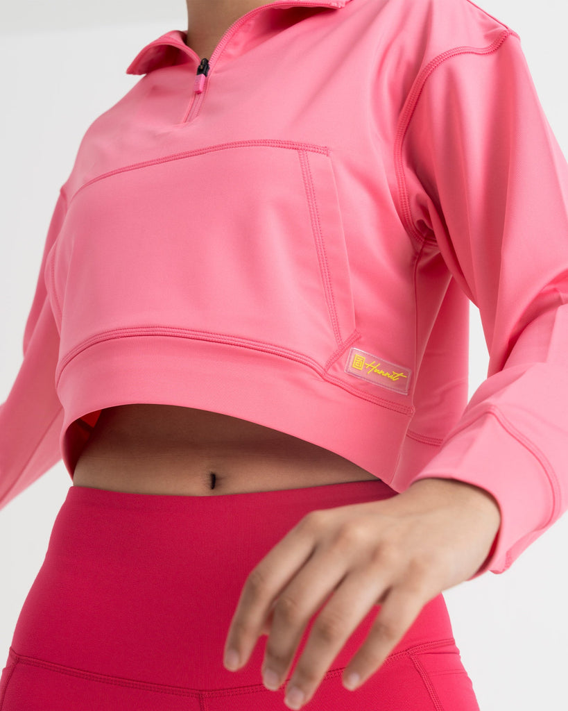 Hunnit OG 3/4 Zipper Crop Jacket 