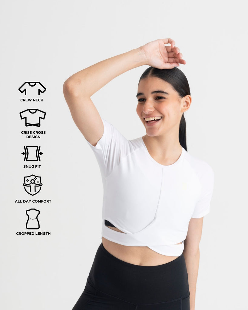 Hunnit Zen Front-Wrap Crop Top Zen Front-Wrap Crop Top