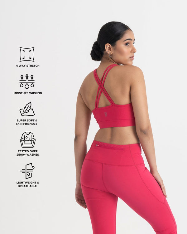 Zen Ankle Length Leggings and Round Neck Sports Bra Co-ord Set