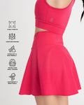 Zen Cheerful Skort and Polo-Neck 2-in-1 Crop Top Co-ord Set