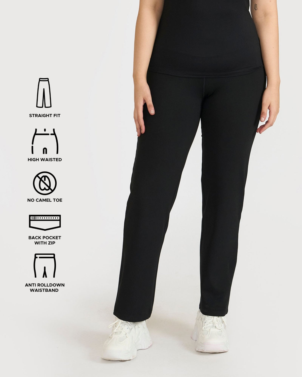 Zen Straight Fit Pants & Tank Top In-Built Sports Bra Co-ord Set
