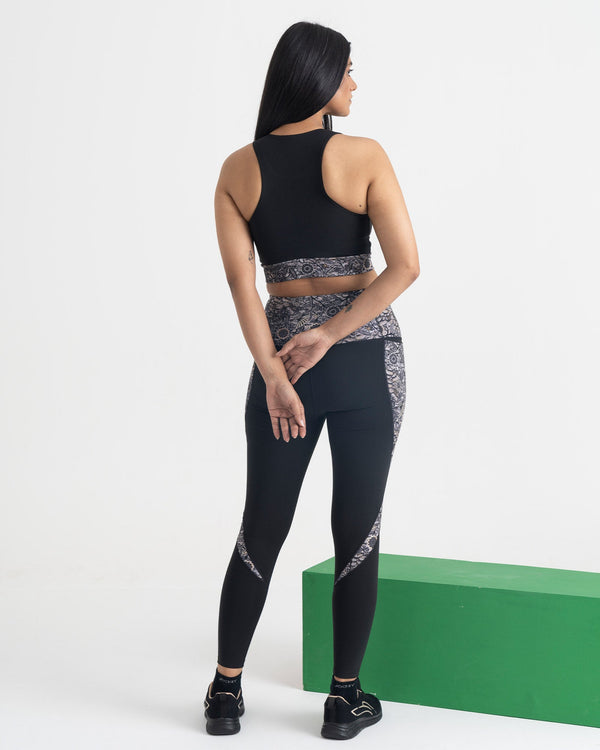 Majestic Flora 2-in-1 Crop Top