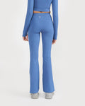 Zen Full Sleeve Polo Neck 2-in-1 Crop Top with Flare Pants Co-ord Set