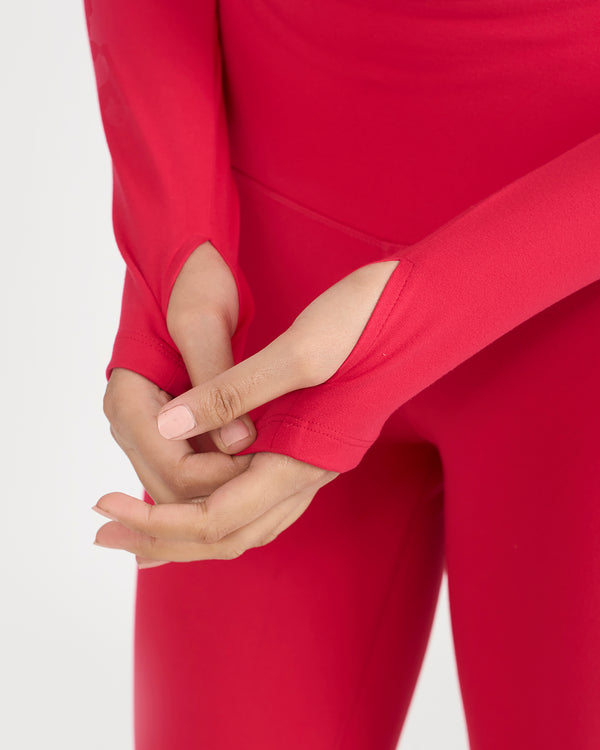 Zen full sleeves polo neck 2-in-1 crop top