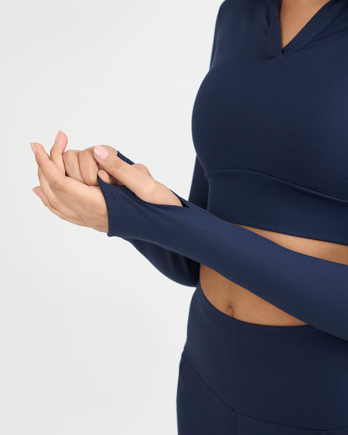Zen full sleeves polo neck 2-in-1 crop top