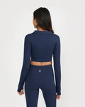 Zen full sleeves polo neck 2-in-1 crop top