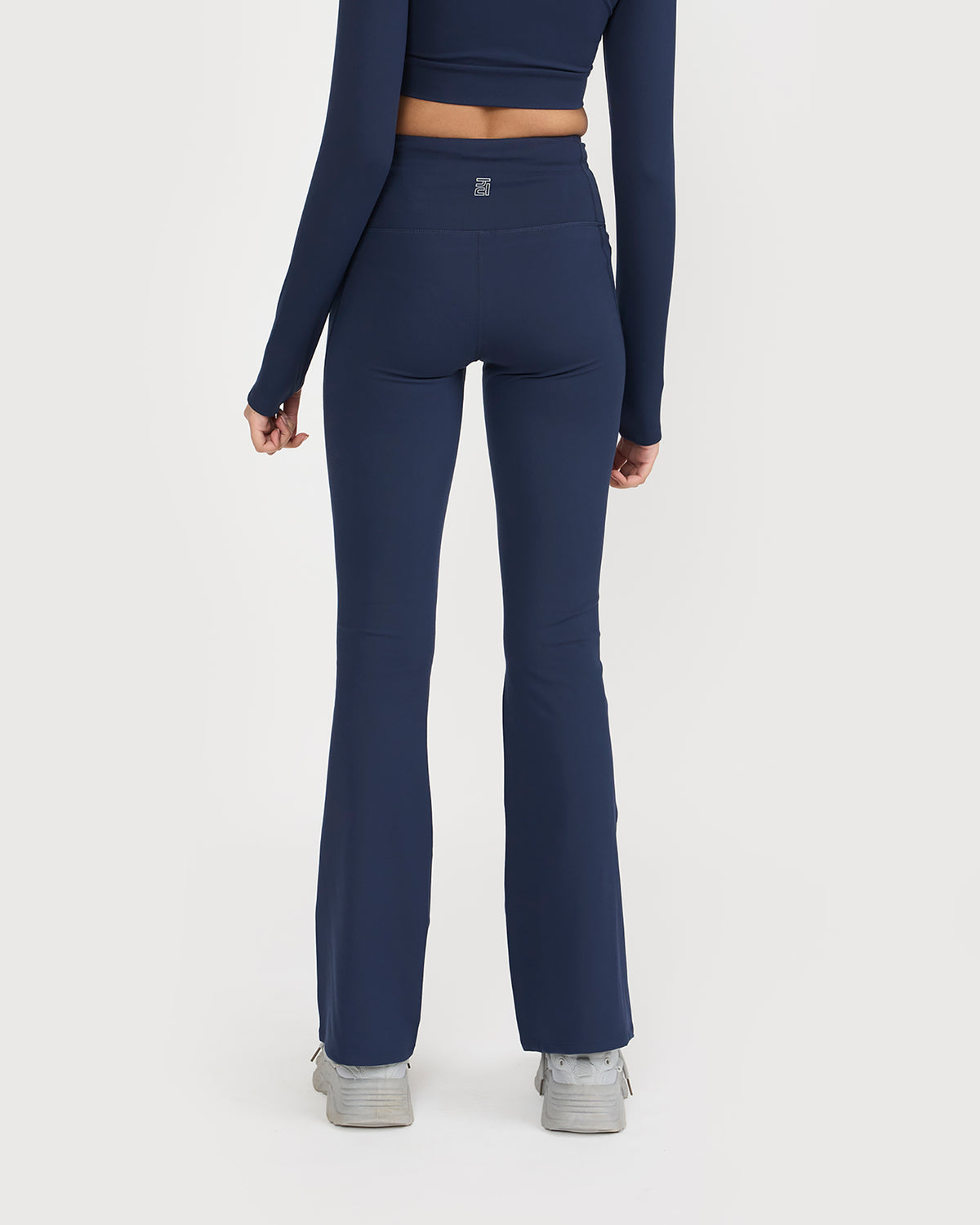 Zen Full Sleeve Polo Neck 2-in-1 Crop Top with Flare Pants Co-ord Set