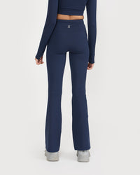 Zen Full Sleeve Polo Neck 2-in-1 Crop Top with Flare Pants Co-ord Set
