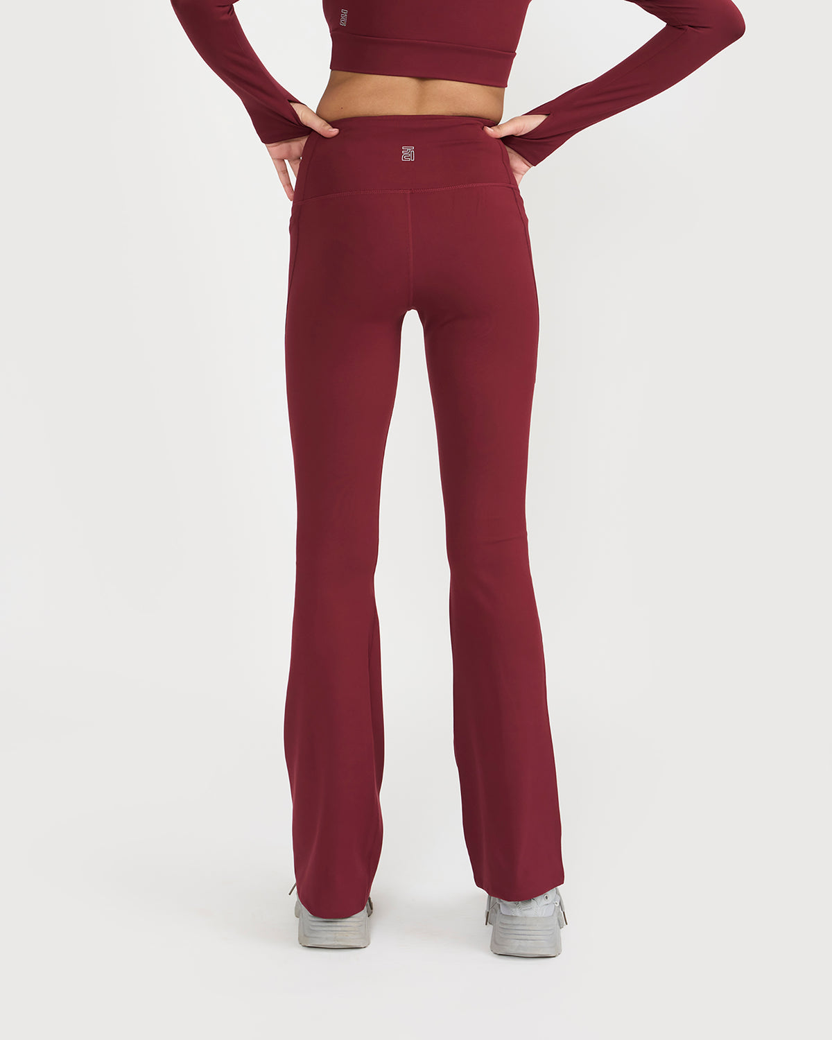 Zen Full Sleeve Polo Neck 2-in-1 Crop Top with Flare Pants Co-ord Set