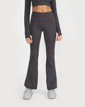 Zen Full Sleeve Polo Neck 2-in-1 Crop Top with Flare Pants Co-ord Set