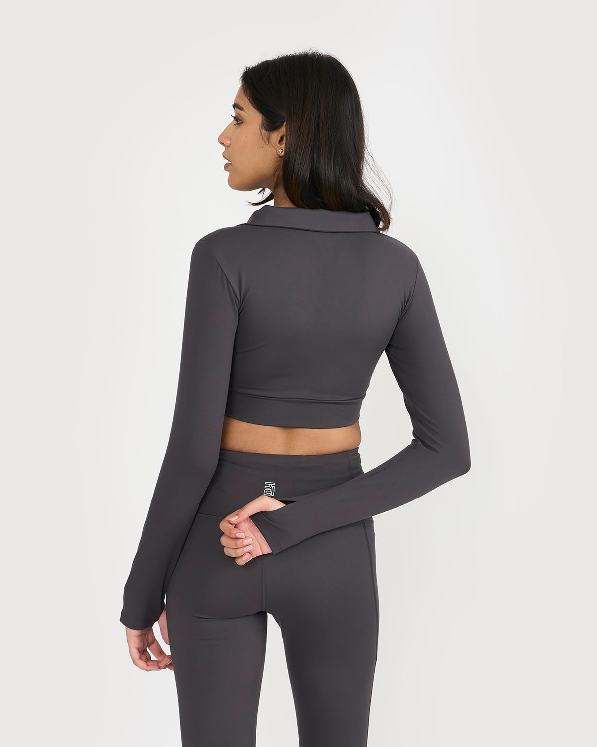 Zen Full Sleeve Polo Neck 2-in-1 Crop Top with Flare Pants Co-ord Set