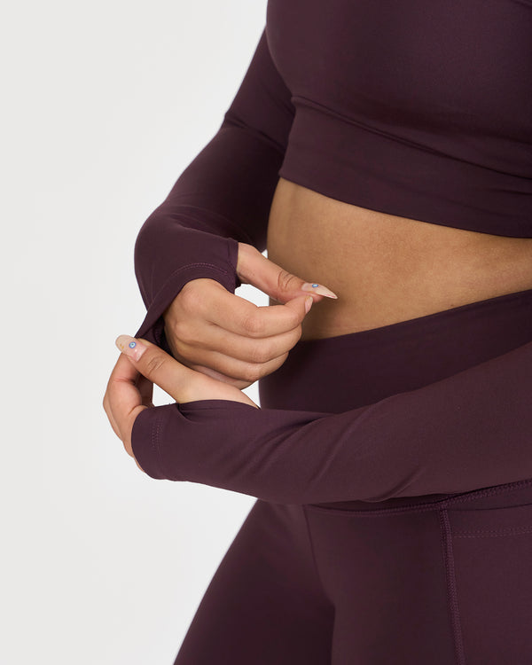 Zen full sleeves polo neck 2-in-1 crop top