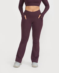 Zen Full Sleeve Polo Neck 2-in-1 Crop Top with Flare Pants Co-ord Set