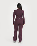Zen Full Sleeve Polo Neck 2-in-1 Crop Top with Flare Pants Co-ord Set