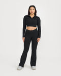 Zen full sleeves polo neck 2-in-1 crop top