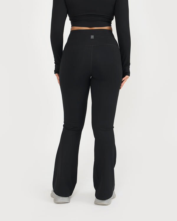 Zen Full Sleeve Polo Neck 2-in-1 Crop Top with Flare Pants Co-ord Set