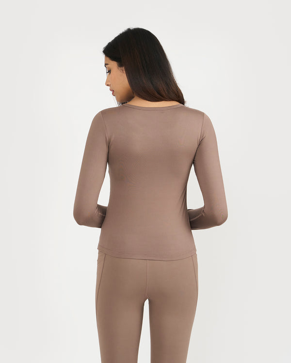 Zen Full Sleeves top with in-built sports bra