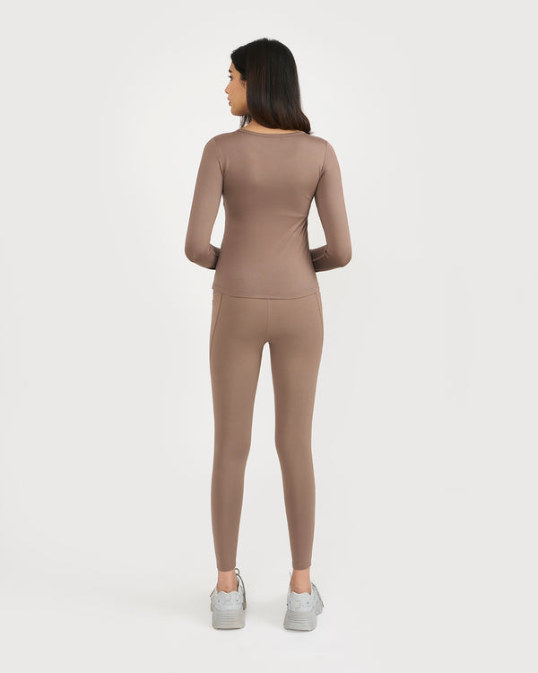 Zen Full Sleeves top with in-built sports bra