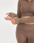 Zen full sleeves polo neck 2-in-1 crop top