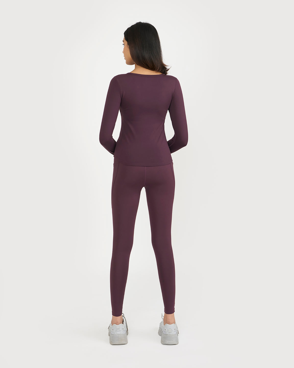 Zen Full Sleeves Top with In-built Sports Bra & Ankle Length Leggings Co-ord Set
