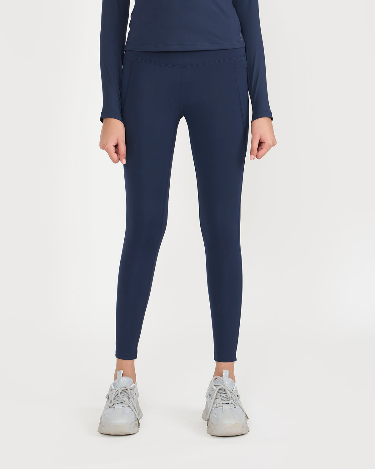 Zen Full Sleeves Top with In-built Sports Bra & Ankle Length Leggings Co-ord Set