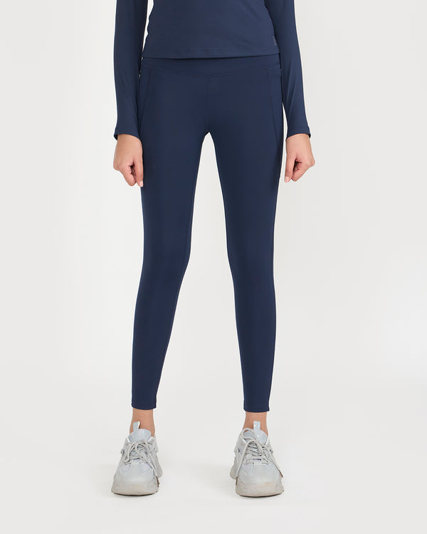 Zen Full Sleeves Top with In-built Sports Bra & Ankle Length Leggings Co-ord Set