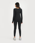Zen Full Sleeves Top with In-built Sports Bra & Ankle Length Leggings Co-ord Set