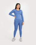 Zen Full Sleeves Top with In-built Sports Bra & Ankle Length Leggings Co-ord Set