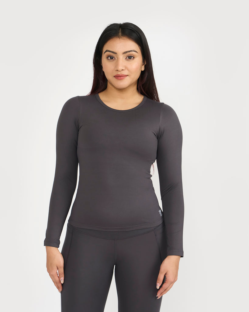 Hunnit Zen Full Sleeves top with in-built sports bra Zen Full Sleeves Tank top with built-in bra