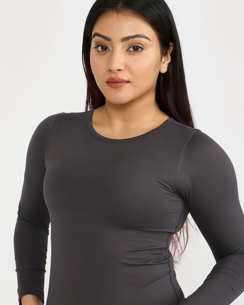 Hunnit Zen Full Sleeves top with in-built sports bra Zen Full Sleeves Tank top with built-in bra