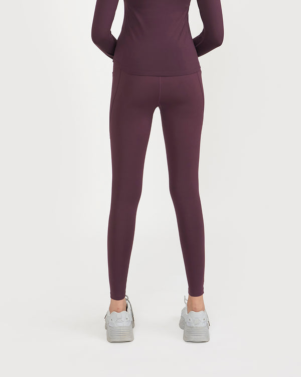 Zen Full Sleeves Top with In-built Sports Bra & Ankle Length Leggings Co-ord Set