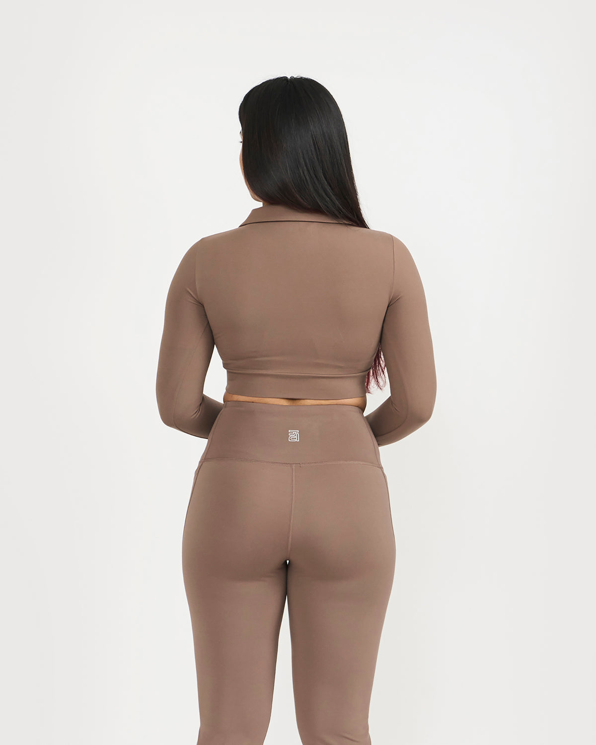Zen Full Sleeve Polo Neck 2-in-1 Crop Top with Flare Pants Co-ord Set