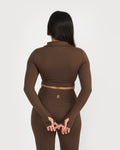 Zen full sleeves polo neck 2-in-1 crop top
