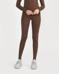 Zen Full Sleeves Top with In-built Sports Bra & Ankle Length Leggings Co-ord Set