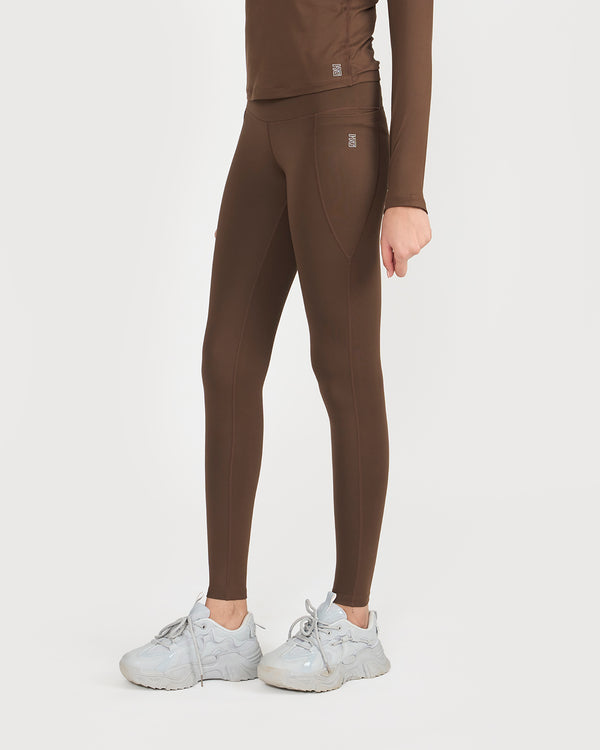 Zen Full Sleeves Top with In-built Sports Bra & Ankle Length Leggings Co-ord Set