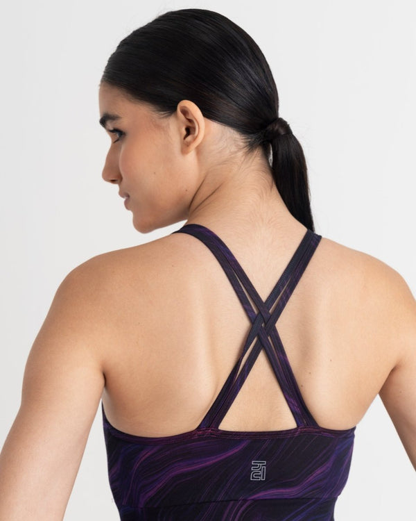 Cosmic Waves 7/8 Leggings and Sports Bra Co-ord Set