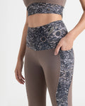 Majestic Flora 7/8 Leggings and 2-in-1 Crop Top Co-ord Set