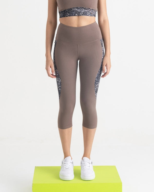Majestic Flora Capris and 2-in-1 Crop Top Co-ord Set