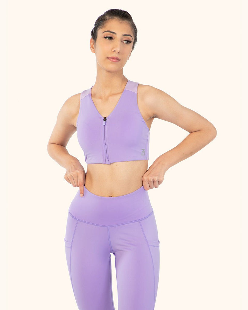 Hunnit OG Front Zipper Sports Bra and Og Legging Co-ord Set OG Front Zipper Sports Bra and Og Legging Co-ord Set