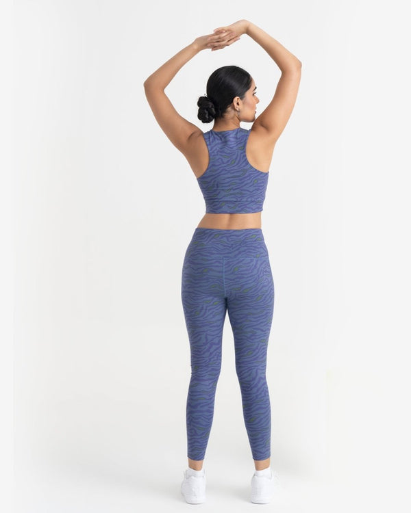 Safari Chic 7/8 Leggings and 2-in-1 Crop Top Co-ord Set