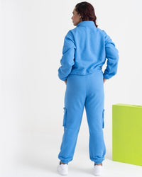 Supreme Chill Zipper Jacket and Cargo Joggers Co-ord Set