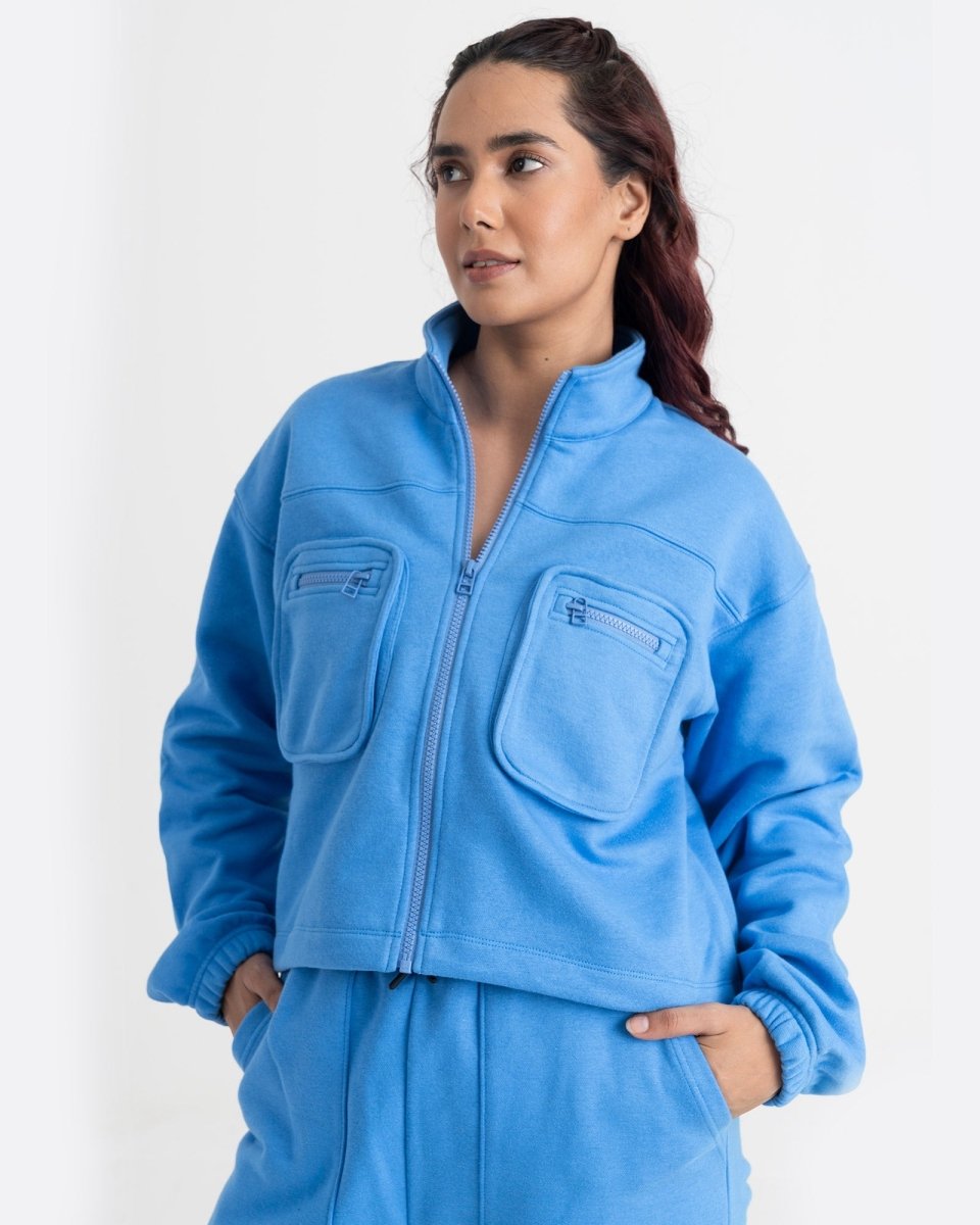 Supreme Chill Zipper Jacket and Cargo Joggers Co-ord Set