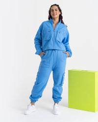 Supreme Chill Zipper Jacket and Cargo Joggers Co-ord Set