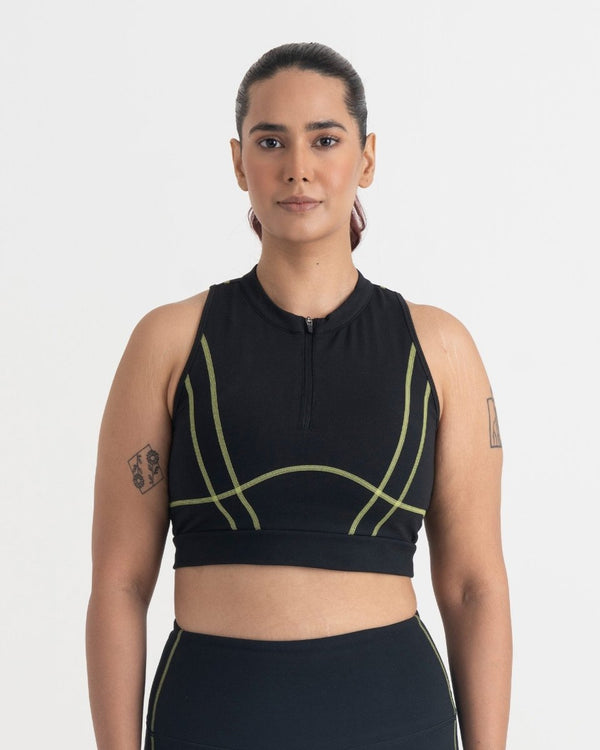 Yin Yang 7/8 Leggings and 2-in-1 Crop Top Co-ord Set
