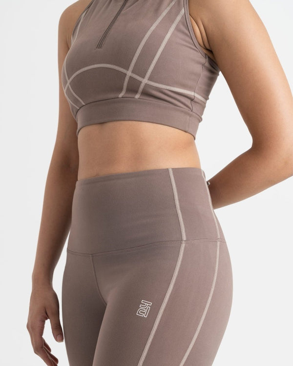 Yin Yang 7/8 Leggings and 2-in-1 Crop Top Co-ord Set