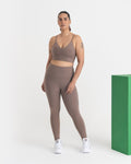 Zen Ankle Length Leggings and Padded V Neck Sports Bra Co-ord Set