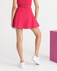 Zen Cheerful Skort and Polo-Neck 2-in-1 Crop Top Co-ord Set