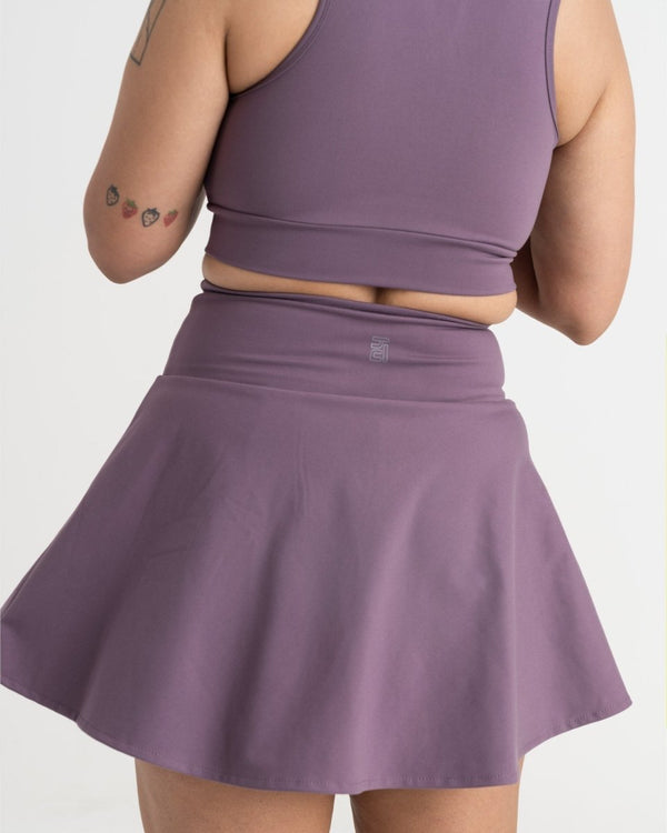 Zen Cheerful Skort and Polo-Neck 2-in-1 Crop Top Co-ord Set