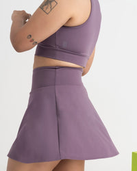 Zen Cheerful Skort and Polo-Neck 2-in-1 Crop Top Co-ord Set